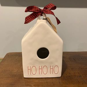Rae Dunn HO HO HO Christmas birdhouse